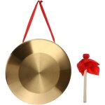 Subzonal - 32 cm gong avec bouquet, gong instrument a percussion en cuivre, outil a percussion de chapelle, ... Subzonal - 32 cm gong avec bouquet, gong instrument a percussion en cuivre, outil a percussion de chapelle, ...