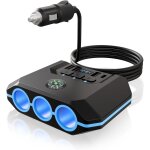 Subzonal - 7 in 1 allume cigare usb c, 4 ports 120w multi prise chargeur allume cigare, prise allume ...