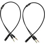Subzonal - adaptateur audio combin� 3, 5 mm y c�ble r�partiteur micro casque, 30 cm, 2 pi�ces, noir, ...