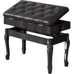 Subzonal - banc de piano double, banc piano à pieds courbés en bois massif robuste, banquette piano duo ... Subzonal - banc de piano double, banc piano à pieds courbés en bois massif robuste, banquette piano duo ...