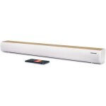 Subzonal - barre de son bluetooth 5. 0 200w ¿ design blanc & bois ¿ usb, optique, aux, fixation murale ...