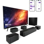 Subzonal - barre de son tv 7. 1 avec dolby atmos, contrle d'app, 4 enceintes surround filaires, enceintes ...