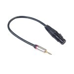 Subzonal - c�ble adaptateur audio 3, 5 mm st�r�o m�le vers xlr femelle 0, 3 m noir, c�ble microphone ...