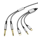 Subzonal - c�ble adaptateur audio lig - htning vers double 6, 35 mm 1 / 4  3 en 1 vers double 1 / 4  ...