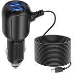 Subzonal - cble d'alimentation pour chargeur de voiture mini usb dash cam, adaptateur de chargeur de ...