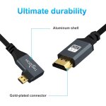 Subzonal - câble spiralé micro hdmi vers hdmi 90 degrés, hdmi mâle vers micro hdmi mâle angle droit torsadé ... Subzonal - câble spiralé micro hdmi vers hdmi 90 degrés, hdmi mâle vers micro hdmi mâle angle droit torsadé ...