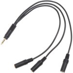 Subzonal - c�ble splitter audio st�r�o avec microphone rallonge compacte pour casque t�l�phone portable ...