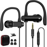 Subzonal - couteurs filaires avec crochet auriculaire pour microphone, couteurs de sport 3, 5 mm pour ...