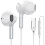 Subzonal - couteurs usb c, pour iphone 15, 16 plus, pro max, avec cble de type c, microphone et contrle ...