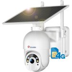 Subzonal - ctronics 2, 5k 4mp 3g / 4g lte camra solaire, camera carte sim sans fil 4g, audio bidirectionnel, ...