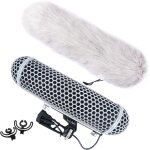 Subzonal - df digitalfoto shotgun microphone blimp pare - brise avec dead cat, 2 supports de micro supplmenta ...