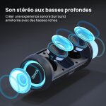 Subzonal - enceinte portable bluetooth aux basses renforces, 30h, bluetooth 5. 3, 30w enceinte puissante, ...