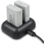 Subzonal - enegon batterie de remplacement (2 paquets) et chargeur double rapide pour canon lp - e5 et ...