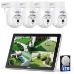 Subzonal - hiseeu ptz kit camra de surveillance wifi avec 10  moniteur, 10ch 5mp nvr 1tb hdd, 4x5mp ...
