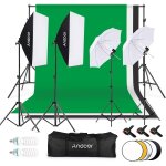 Subzonal - kit studio photo et éclairage système de support de toile de fond 135w 5500k ampoules parapluie ... Subzonal - kit studio photo et éclairage système de support de toile de fond 135w 5500k ampoules parapluie ...