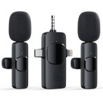 Subzonal - micro cravate sans fil pour iphone / android / camra, usb c, 3 en 1 microphone de lavalier ...