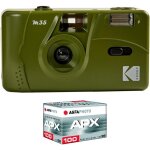 Subzonal - pack m35 argentique + pellicule 100 asa - appareil photo kodak rechargeable 35mm olive green, ...