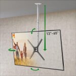 Subzonal - support de plafond pour tlviseur blanc de 97 cm de long, mouvement complet de 13  65 , ...