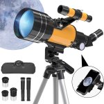 Subzonal - tlescope astronomique, 70 / 300mm lunette astronomique rfracteur avec adaptateur de tlphone ...