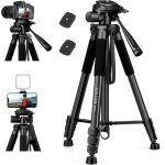 Subzonal - trepied appareil photo pour canon / nikon / sony / dslr camra, 165cm aluminium trpied camra ...