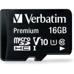 Subzonal - verbatim carte mmoire microsdhc premium 16 go noire avec adaptateur - pour capture vido ...