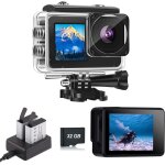 Subzonal - xilecam camra sport double cran 1080p carte mmoire de 32 gotanche, 4 * zoom camras embarques ...