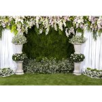 Subzonal - yongfoto 3x2, 5m vinyle toile de fond dcoration florale pour crmonie mariage vases avec ...