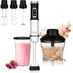 Subzonal - zeegma mixeur plongeant multifonction 5en1 d'une puissance de 1500w, ensemble d'accessoires ...