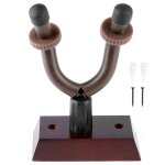 Support de balan�oire pour manche de guitare avec base en noyer, support mural amovible crochet pour ...
