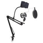 Support de bras de suspension de microphone pour support de clip de micro, clip de montage d'�tabli, ...