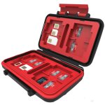 Support de carte mmoire pour 4 cartes cf 8 sd sdxc mventuelles d xd 12 tf t - flash, bote de rangement, ...