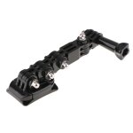 Support de casque pour gopro sjcam adaptateur bo�tier d'appareil photo et 2 tampons adh�sifs incurv�s ...