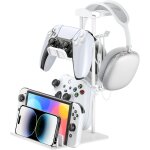 Support casque, support de manette de jeu et support de casque pour bureau, support d'couteurs avec ...