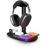 Support de casque polyvalent et chargeur sans fil multi - protection pour toutes les tailles de casques ... Support de casque polyvalent et chargeur sans fil multi - protection pour toutes les tailles de casques ...