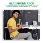 Support pour casque sous le bureau  acrylique, installation facile, compatible avec la plupart des casques ...