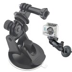 Support holder noir pour gopro hero4 / 3 + / 3 / 2 / 1 mini adaptateur de trépied de ventouse de voiture ... Support holder noir pour gopro hero4 / 3 + / 3 / 2 / 1 mini adaptateur de trépied de ventouse de voiture ...