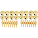 Support d'isolation pour haut - parleur, 16 paires, 6x36mm, en cuivre, avec coussinets de pied Support d'isolation pour haut - parleur, 16 paires, 6x36mm, en cuivre, avec coussinets de pied