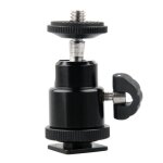 Support de lumire photographique en mtal, tte de boule 1 / 4  , mini chaussure chaude, support de ...