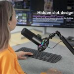 Support de microphone, bras de suspension r�glable � 360, support de microphone � tige r�glable, avec ...