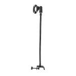 Support de microphone a col de cygne flexible avec pince de bureau pour radio