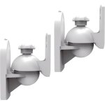 Support mural pour enceinte lh028 - w, lot de 2 supports inclinables et orientables pour haut - parleurs, ...