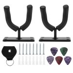 Support mural de guitare crochet keeper stand set kit avec 5 médiators pour banjo ukulélé basse Support mural de guitare crochet keeper stand set kit avec 5 médiators pour banjo ukulélé basse