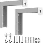 Support mural universel pour écran de projecteur, 1 paire de supports en l, kit de crochet de montage ... Support mural universel pour écran de projecteur, 1 paire de supports en l, kit de crochet de montage ...