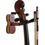 Support mural de violon avec crochet a archet - bois franc - pour home studio