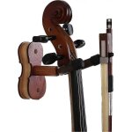 Support mural pour violon avec crochet d'archet - bois franc - pour la maison et le studio