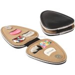 Support de plectres de guitare en cuir pu, etui de sac de plectres de guitare avec 6 pi�ces d'�paisseur ...