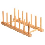 Support de rangement en bois et vinyle, prsentoir, assiette, bol, tasse, livre, pot, couvercle, tagre ...