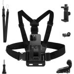 Support de sangle de poitrine pour gopro et cam�ras d'action ¿ sangle de poitrine r�glable, mat�riau ...