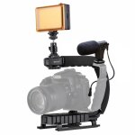 Support de stabilisateur en forme de c, lumire de remplissage, microphone, adaptateur de cardan  tte ...