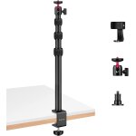 Support de table pour appareil photo, 37cm - 105cm support de lumire de bureau, trpied de table  clipser ...
